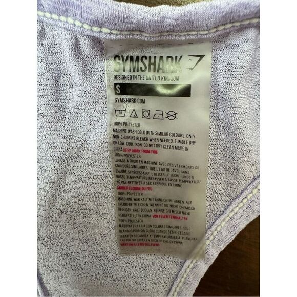 Gymshark Lavender Lightweight Spilt Side Tank Top Size Small - Picture 5 of 6